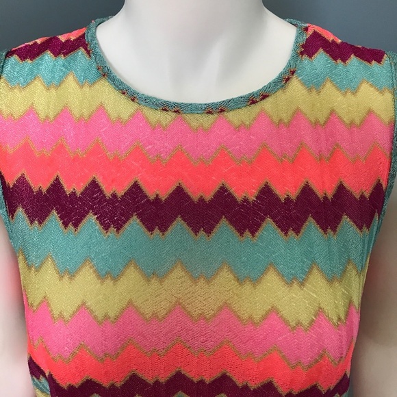 ASOS gorgeous neon tank coral, plum, aqua & yellow - Picture 2 of 6